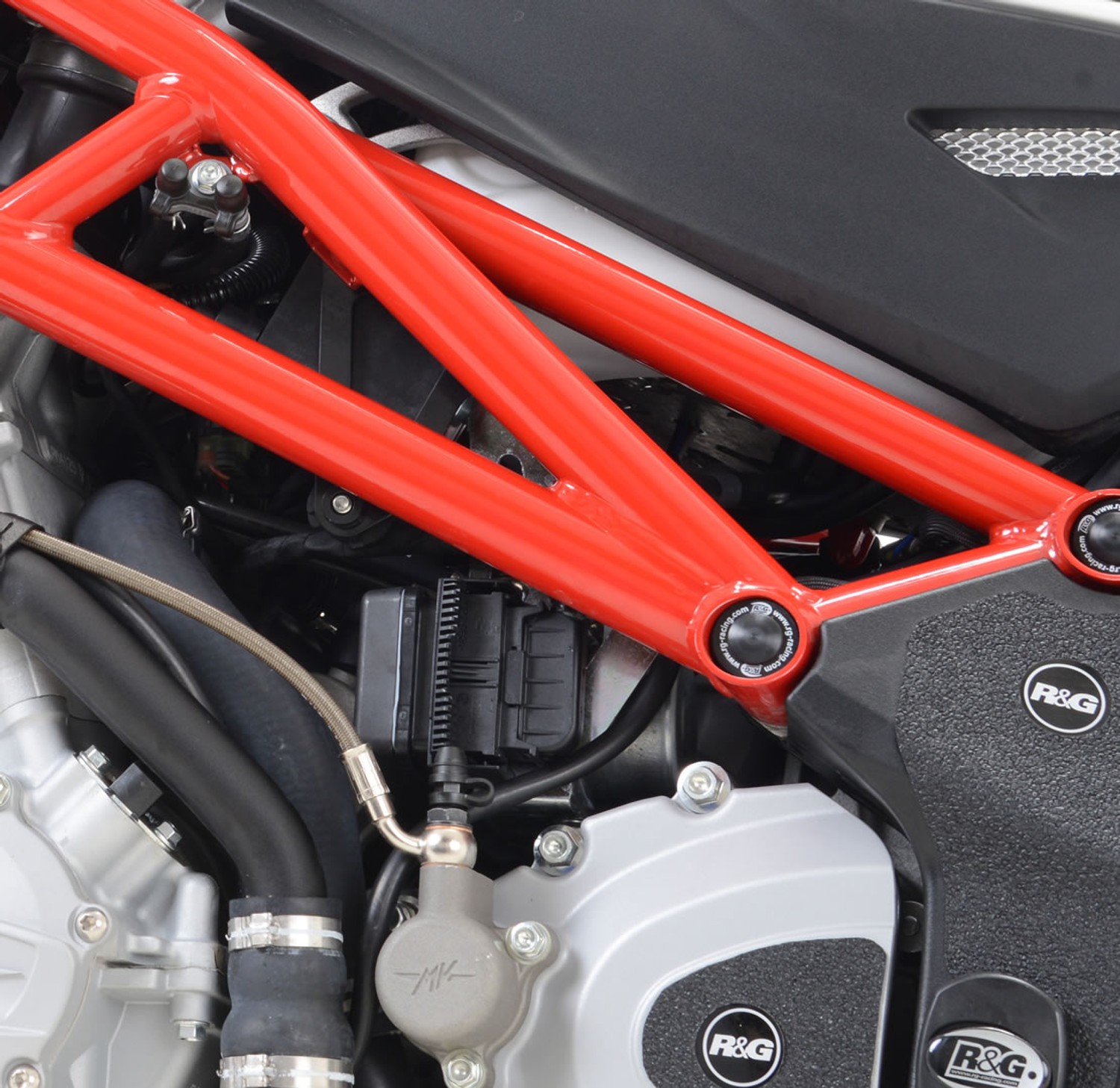 R&G Racing Frame Plug, LHS, mid frame boss for MV Agusta Brutale 1090 '13-'19, 1090R / 1090RR '05-'19 R&G Racing Frame Plug, LHS, mid frame boss for MV Agusta Brutale 1090 '13-'19, 1090R / 1090RR '05-'19